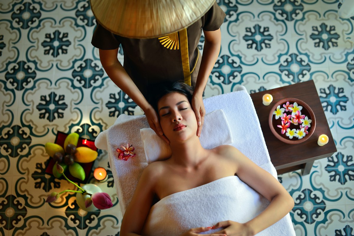 Gentle head and shoulder massage